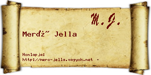 Merő Jella névjegykártya